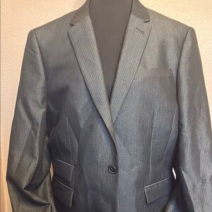 Black Blazer with Notched Lapel and Modern Fit